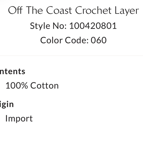 ❤️Free People Bold Red. Off The Coast Crochet Layer NWT hard to find one size ❤️ - Picture 11 of 11